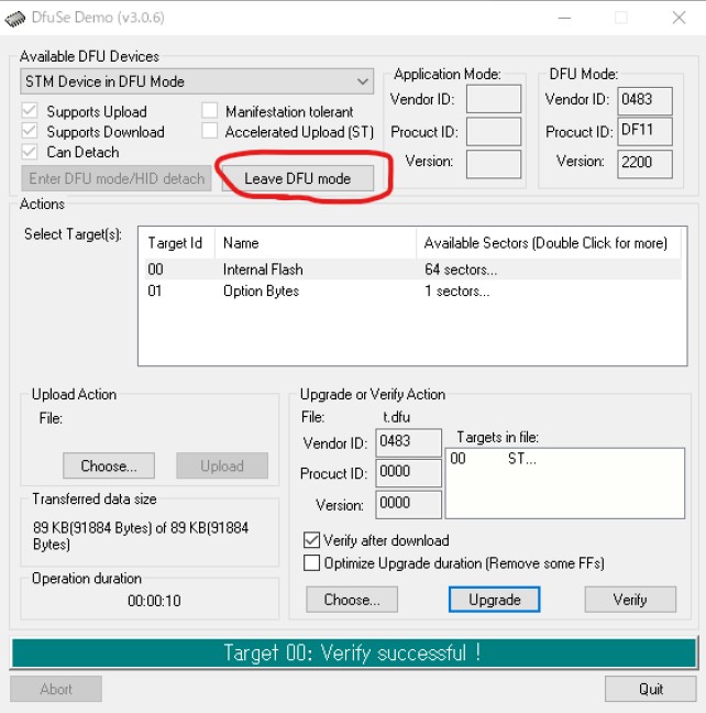 NanoVNA H ve H4 Firmware Güncellemesi Nasıl Yapılır? 4 Dfuse finish