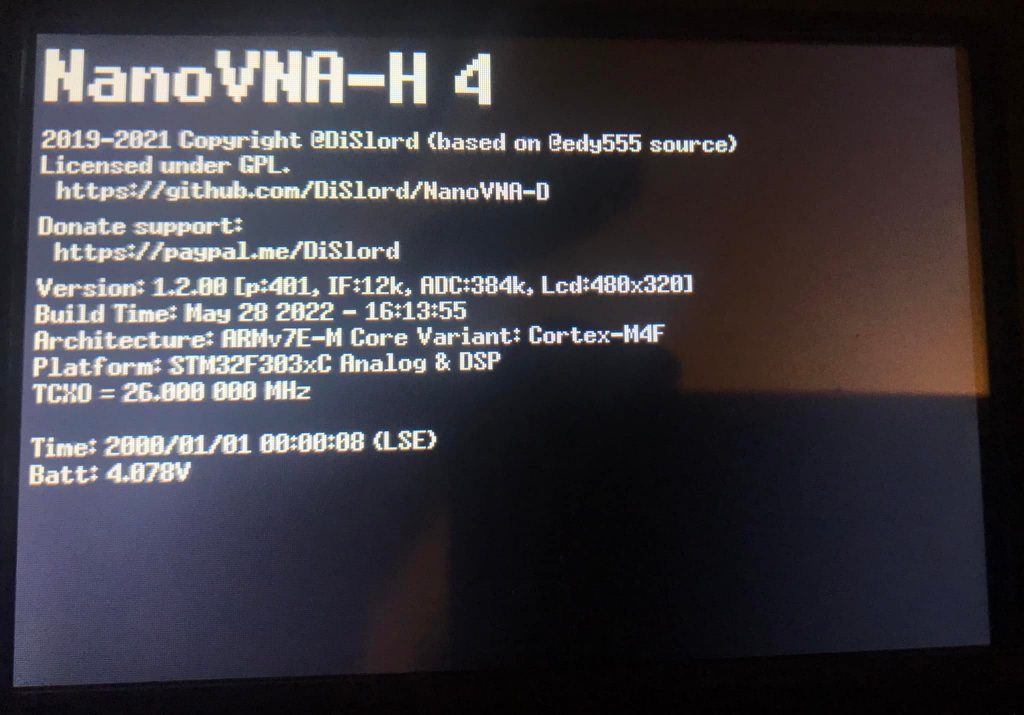 NanoVNA H ve H4 Firmware Güncellemesi Nasıl Yapılır? 5 NanoVNA Version